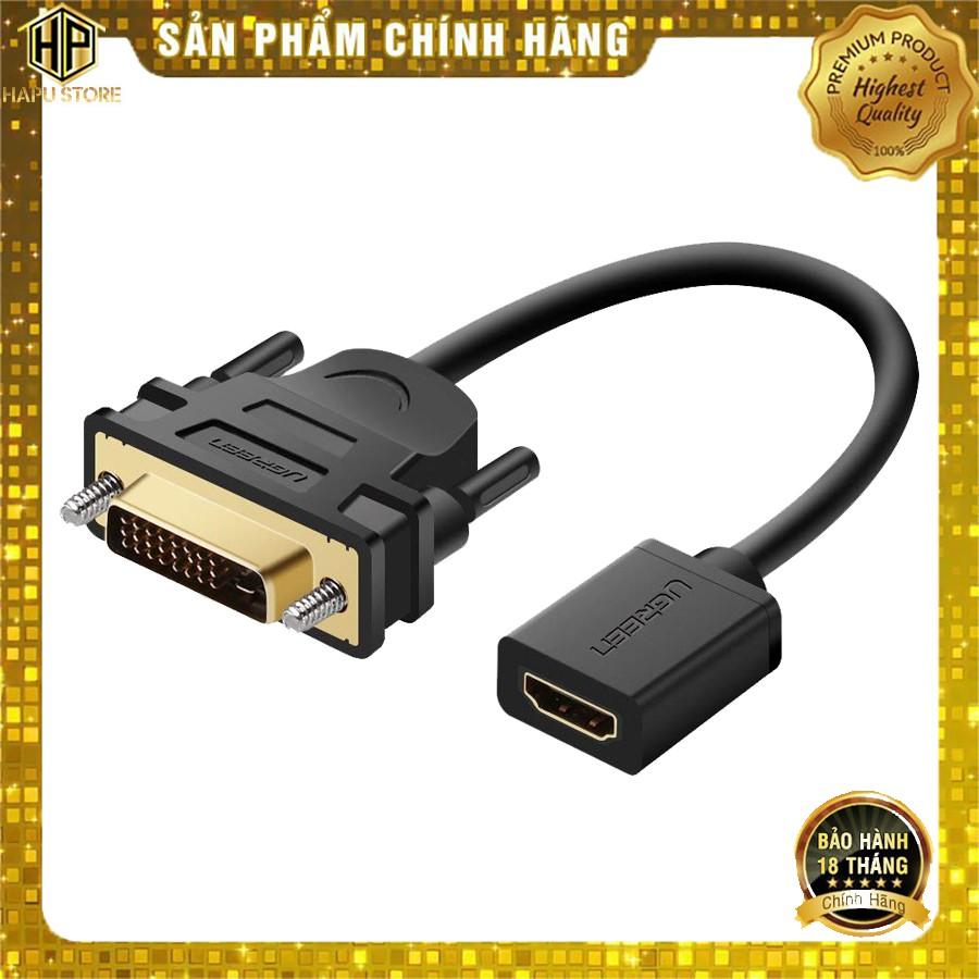 Cáp chuyển đổi DVI 24+1 to HDMI Ugreen 20118 chính hãng - Hàng Chính Hãng