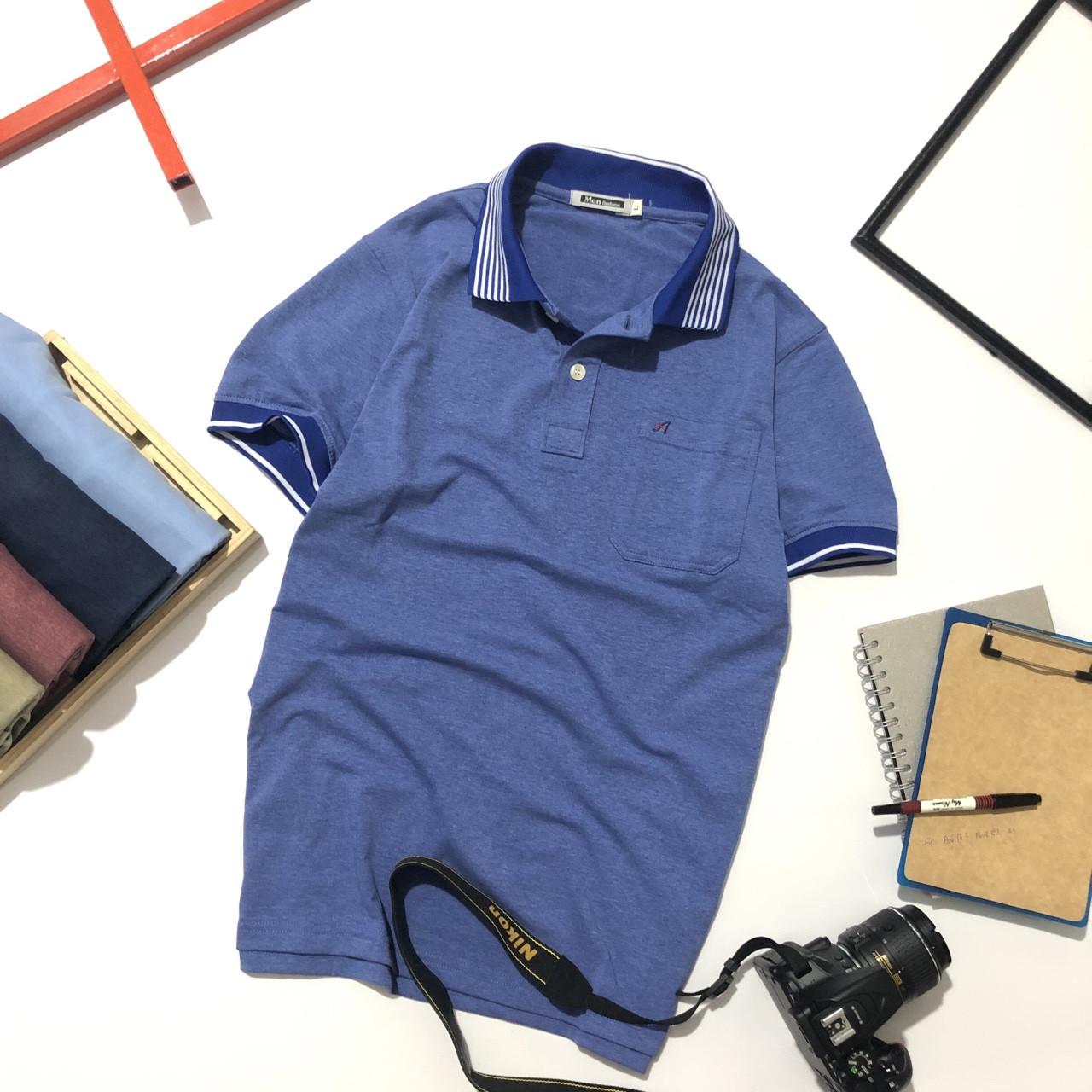 Áo thun nam trung niên cotton 100% mẫu TRƠN có túi cao cấp