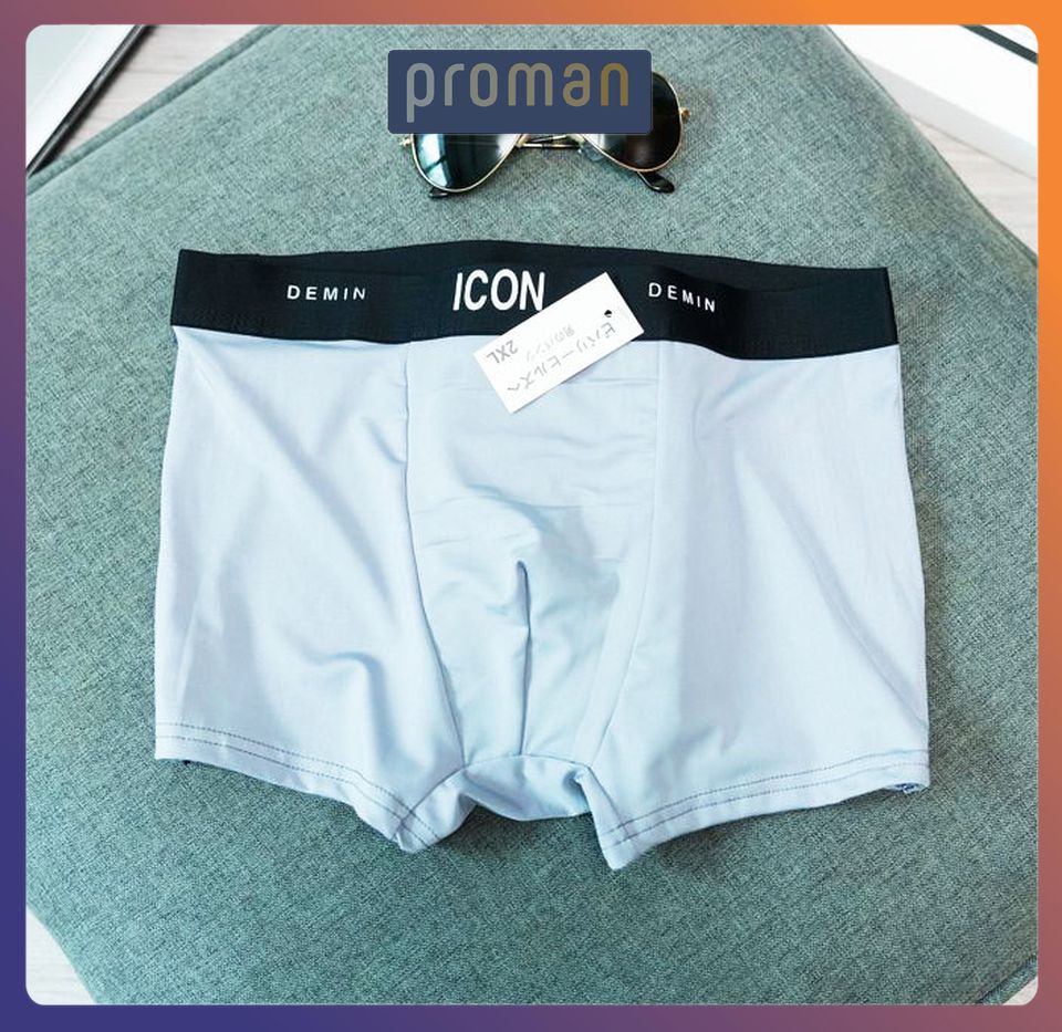 Quần lót nam thun lạnh Boxer ICON Denim, Quần sịp nam thun lạnh cạp to siêu cấp SI01 (che tên) - PROMAN