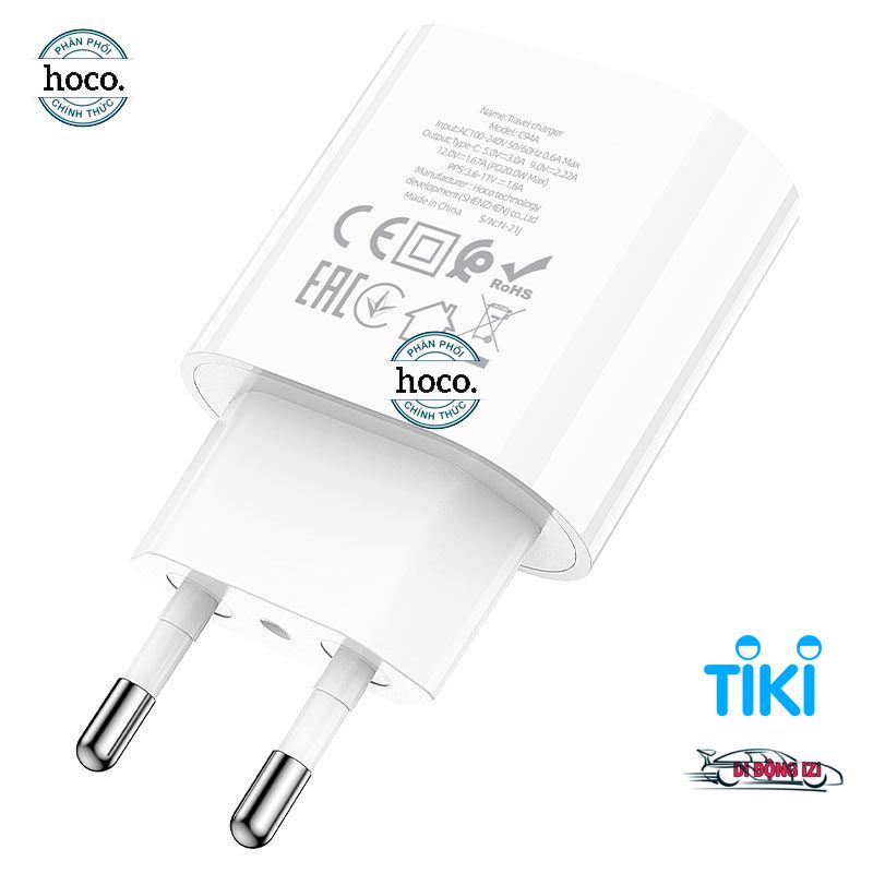 Hình ảnh Củ Sạc Nhanh 20W PD Cho iPhone. Samsung, Xiaomi,... Cốc Sạc Hoco C94A Siêu Nhanh, Siêu Bền - Cho iPhone 8/8P/X/XS/XSMAX/11/12/13/PRO/PROMAX,... - HÀNG CHÍNH HÃNG