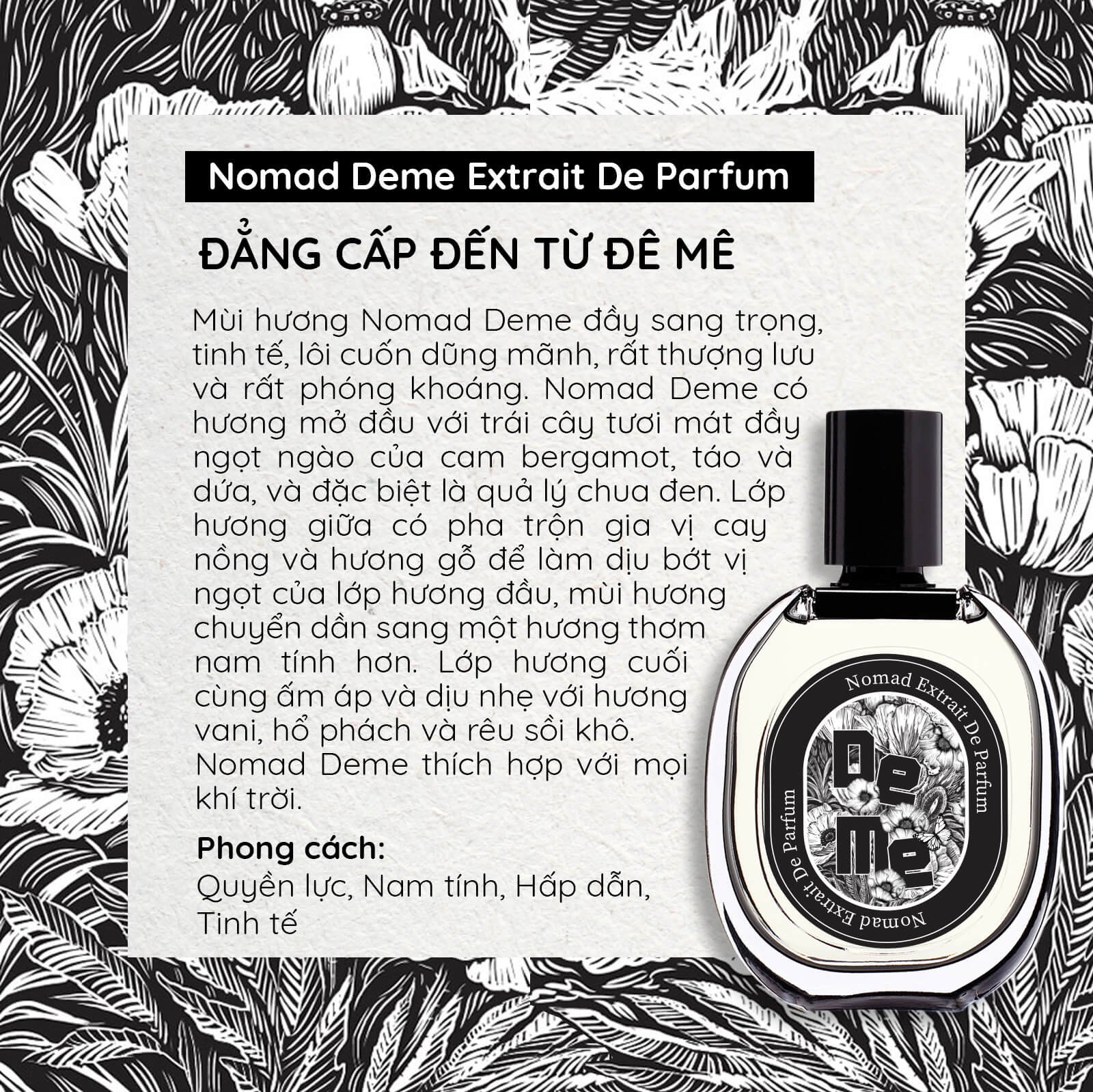 Nước hoa nam cô đặc, lưu hương lâu Nomad Deme Extrait De Parfum