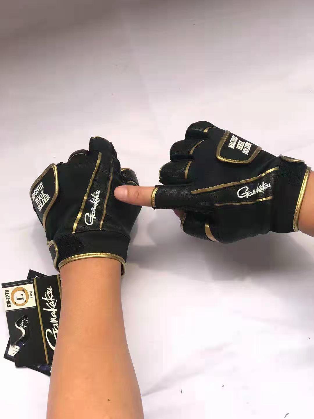 2021 Gamakatsu Da Chống Trượt 3 Ngón Tay Găng Tay Câu Cá Thể Thao Ngoài Trời Cắm Trại Leo Núi Có Câu Cá Mặc-Găng Tay Chống