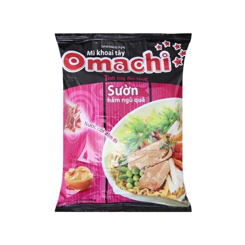 Thùng 30 gói mì khoai tây Omachi sườn hầm ngũ quả 80g