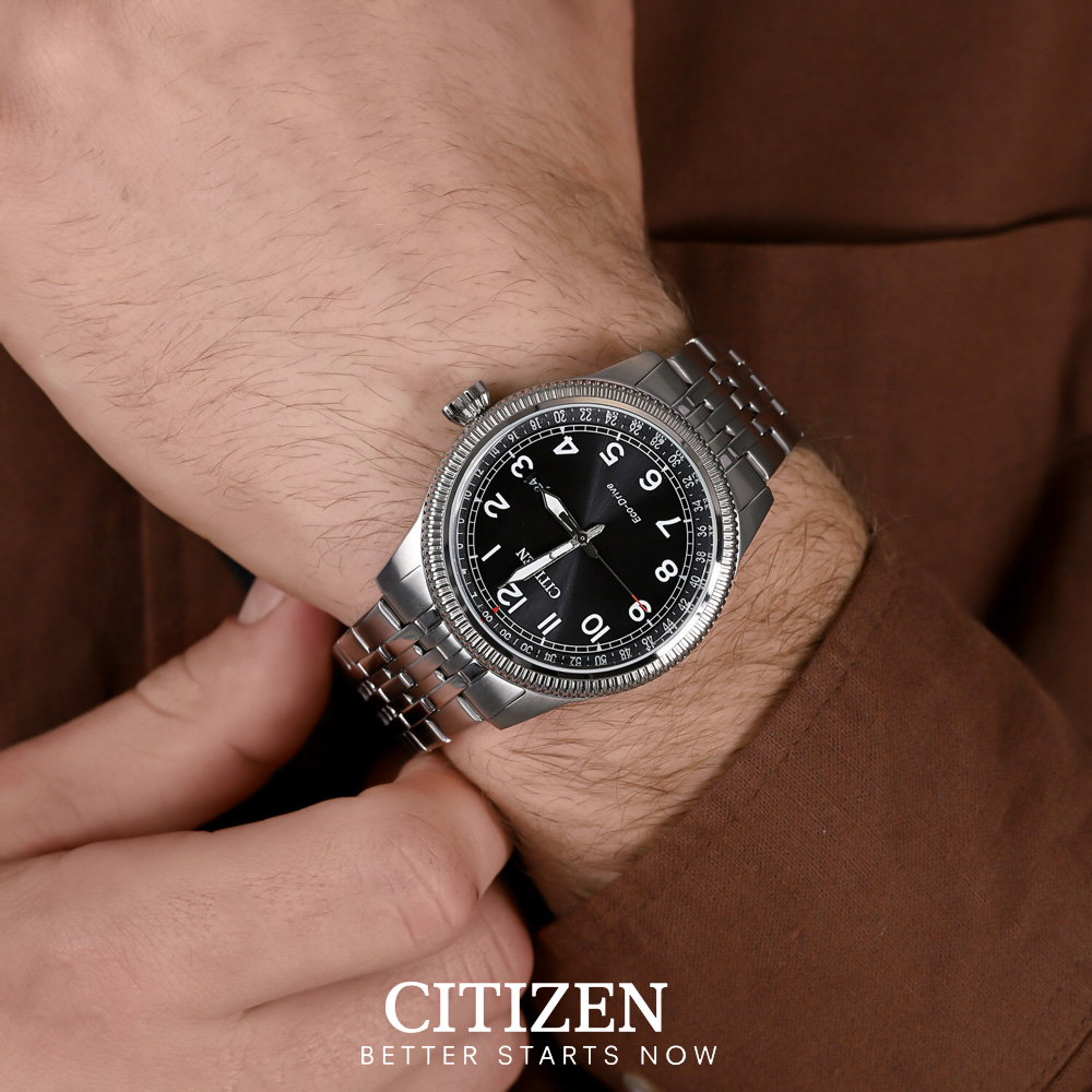 Đồng Hồ Nam Citizen Eco-Drive Dây Thép Không Gỉ BM7480-81E - Mặt Đen (42.5mm)