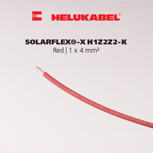 Dây cáp DC HELUKABEL SOLARFLEX-X H1Z2Z2-K | Red | 1 x 4 mm²