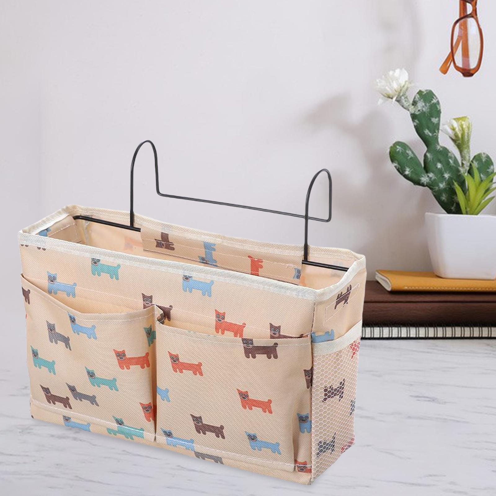 Bedside Caddy-Sundries Bag Hanging Bunk Bed Storage Organizer, Bedside Pocket Storage Bag for Mobile