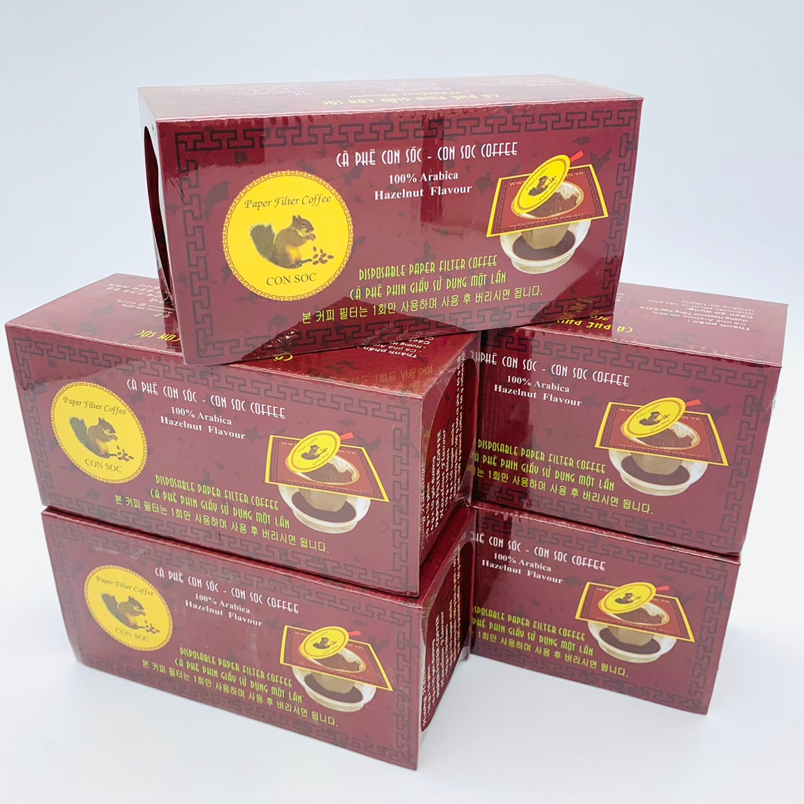 Cà phê phin giấy Con Sóc hộp Tím