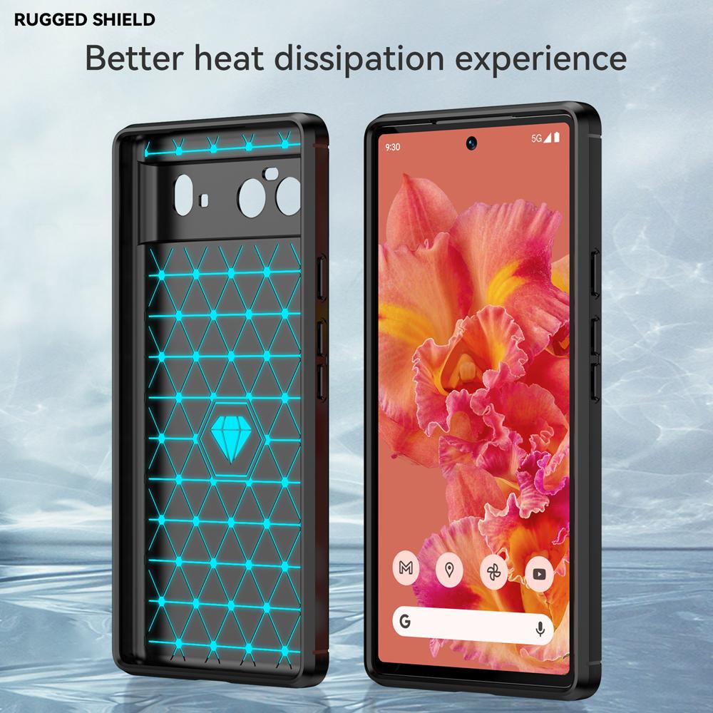 Ốp lưng cho Google Pixel 6 silicone mềm Carbon phay xước chống sốc chống vân tay