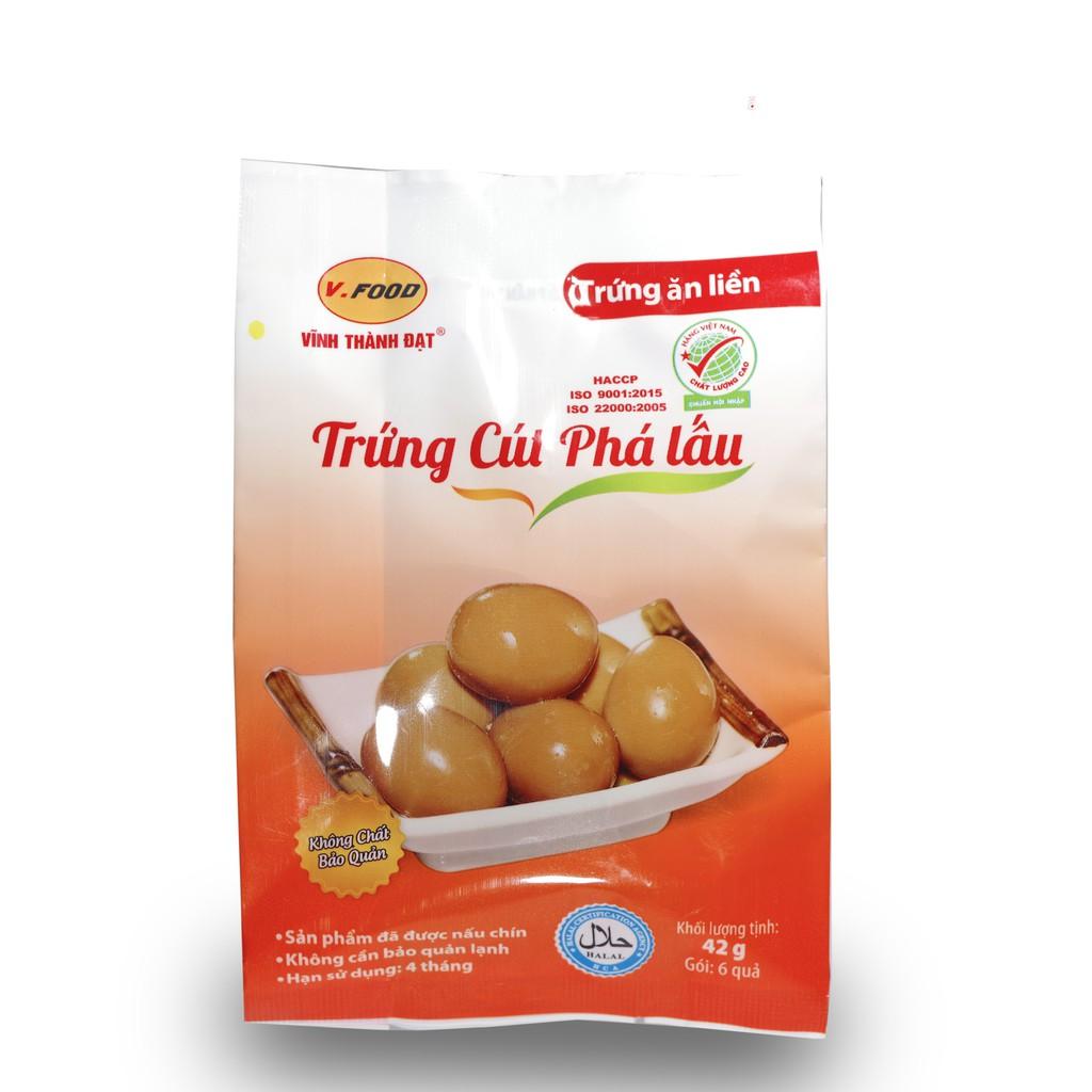 Trứng cút Phá lấu ăn liền V.food ( gói 6 quả)