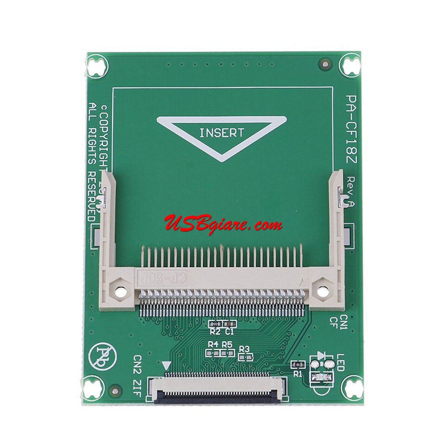 Thẻ chuyển đổi 50 Pin CF Card to 1.8 "CE ZIF SSD Adapter Converter for Computer Laptop