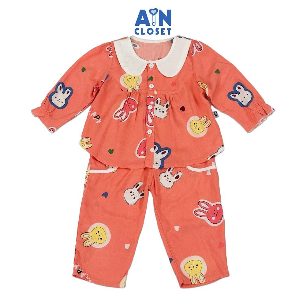 Bộ quần áo Dài bé gái họa tiết Thỏ Lanh Cam. - AICDBGSOY4H3 - AIN Closet