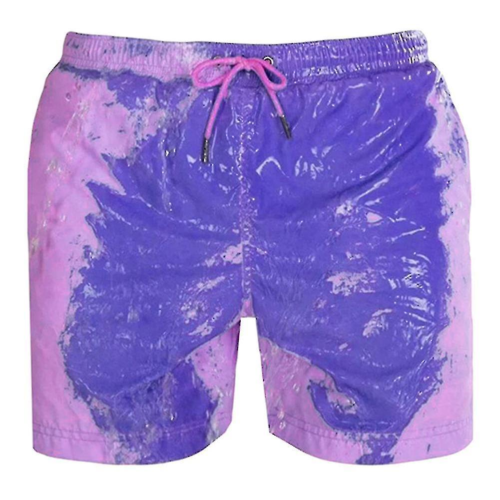 Thay đổi ma thuật màu bãi biển quần short nam quần bơi đồ bơi nhanh chóng
