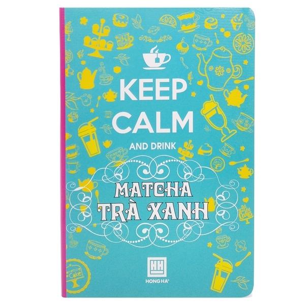 Vở Keep Calm &amp; Matcha Trà Xanh - Kẻ Ngang 200 Trang - Hồng Hà 1400 (Mẫu Màu Giao Ngẫu Nhiên)