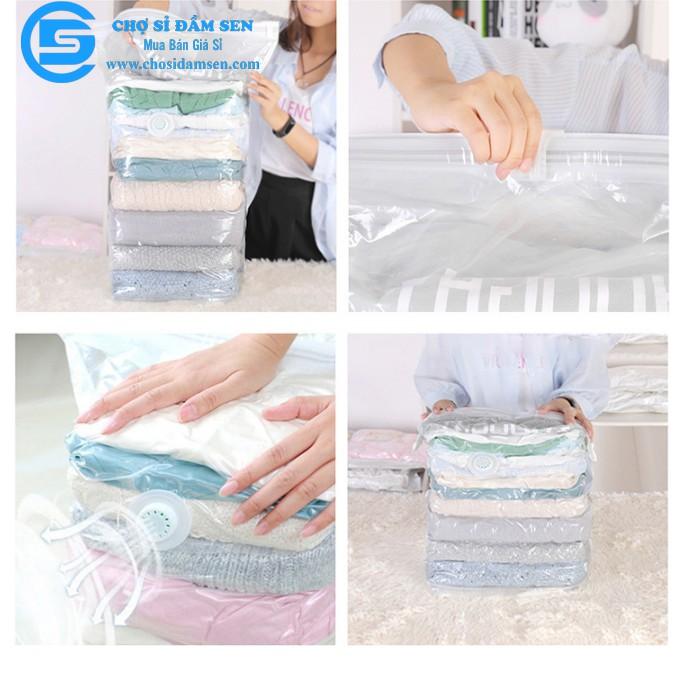 Túi Hút Chân Không Dùng Tay Ép Siêu Nhanh đựng quần áo, chăn màn , đơn giản, dễ sử dụng
