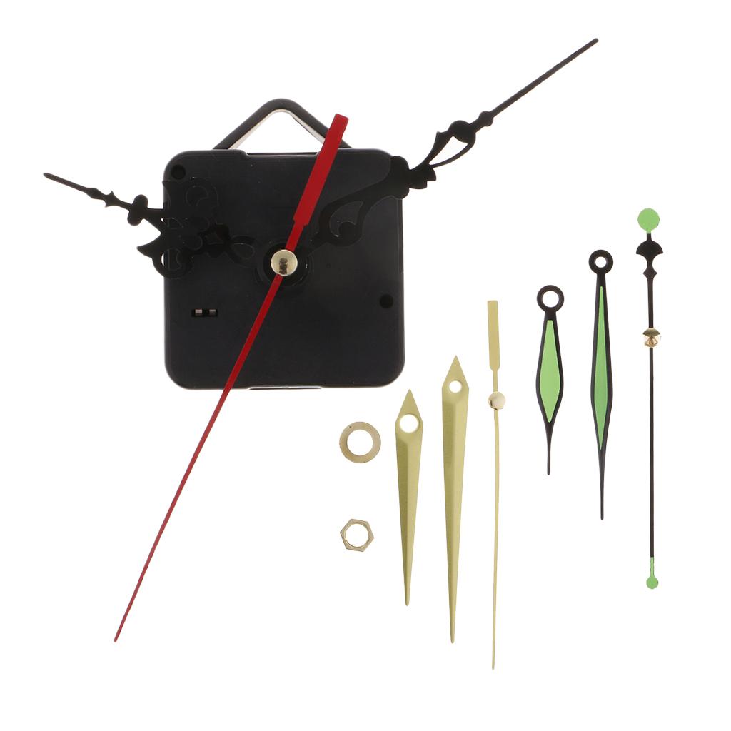 Quartz Clock Movement Mechanism & Hands Set Wall Repair Tool Part Silent Kit