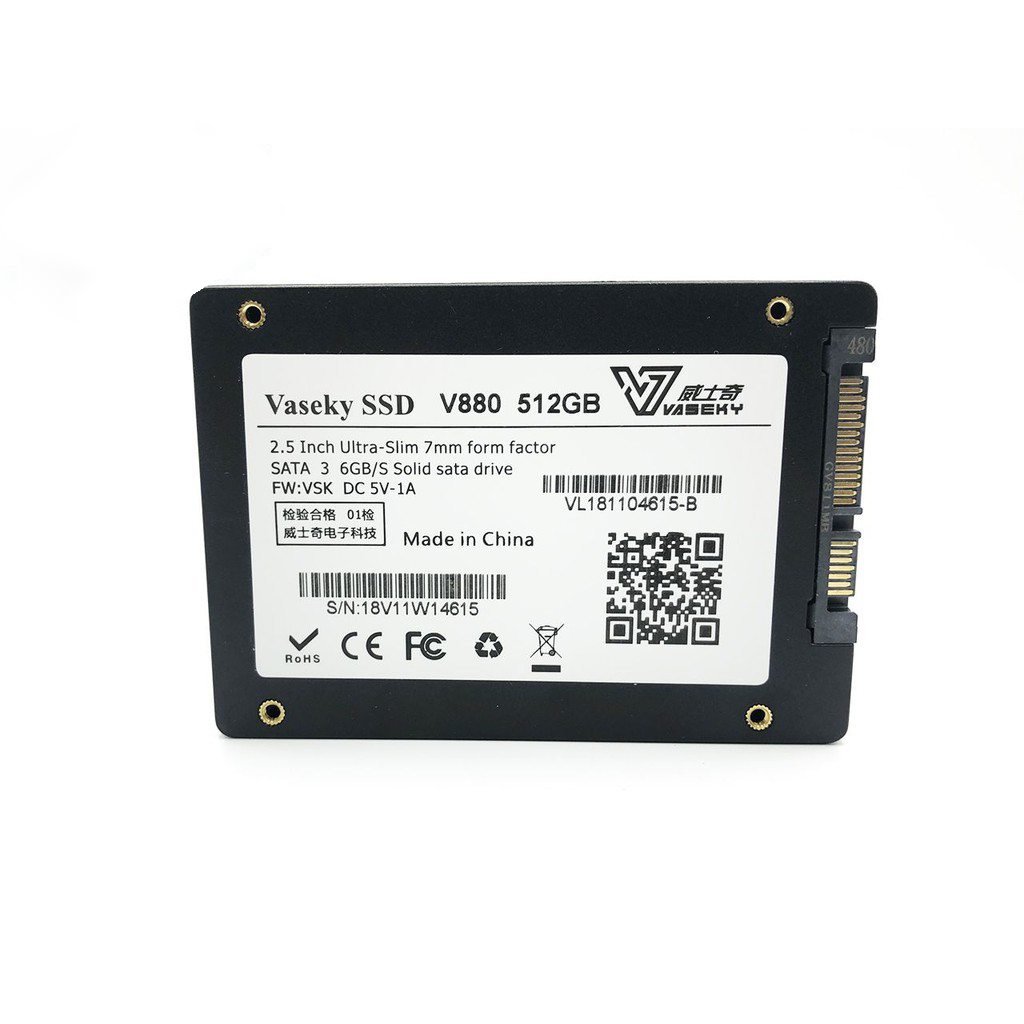 Ổ cứng SSD Vaseky 512GB V800 SATA III 2.5 inch - Hàng Chính hãng