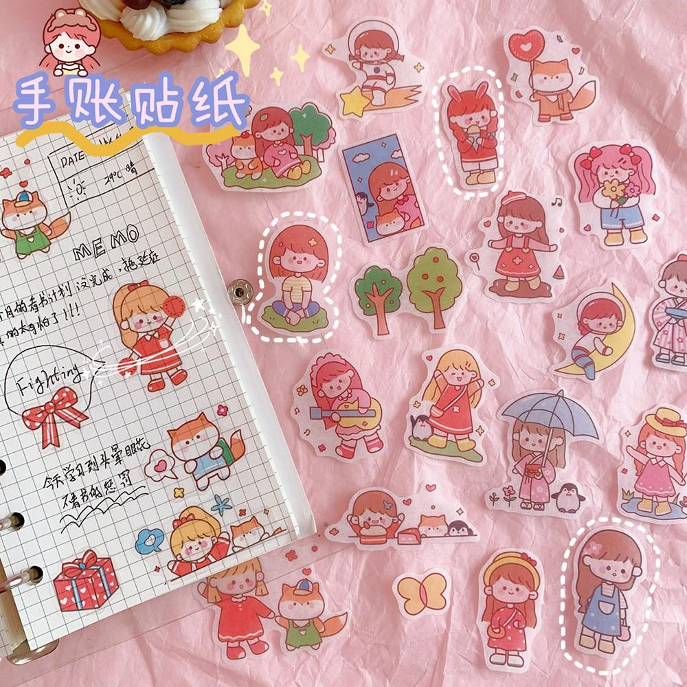 Bộ 40 Sticker Cô Gái Nhỏ