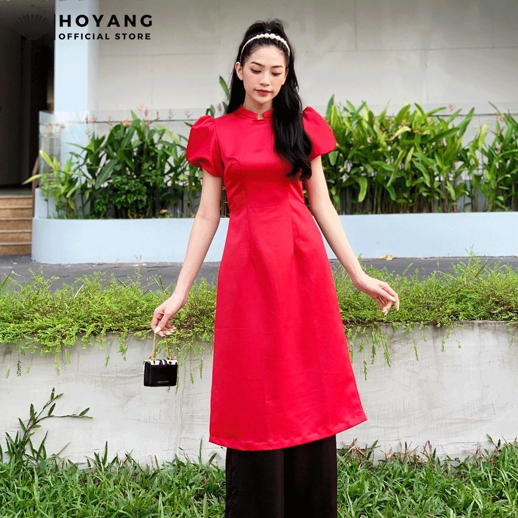 Áo Dài Hiện Đại Tay Bồng Ngắn HOYANG ADHY03