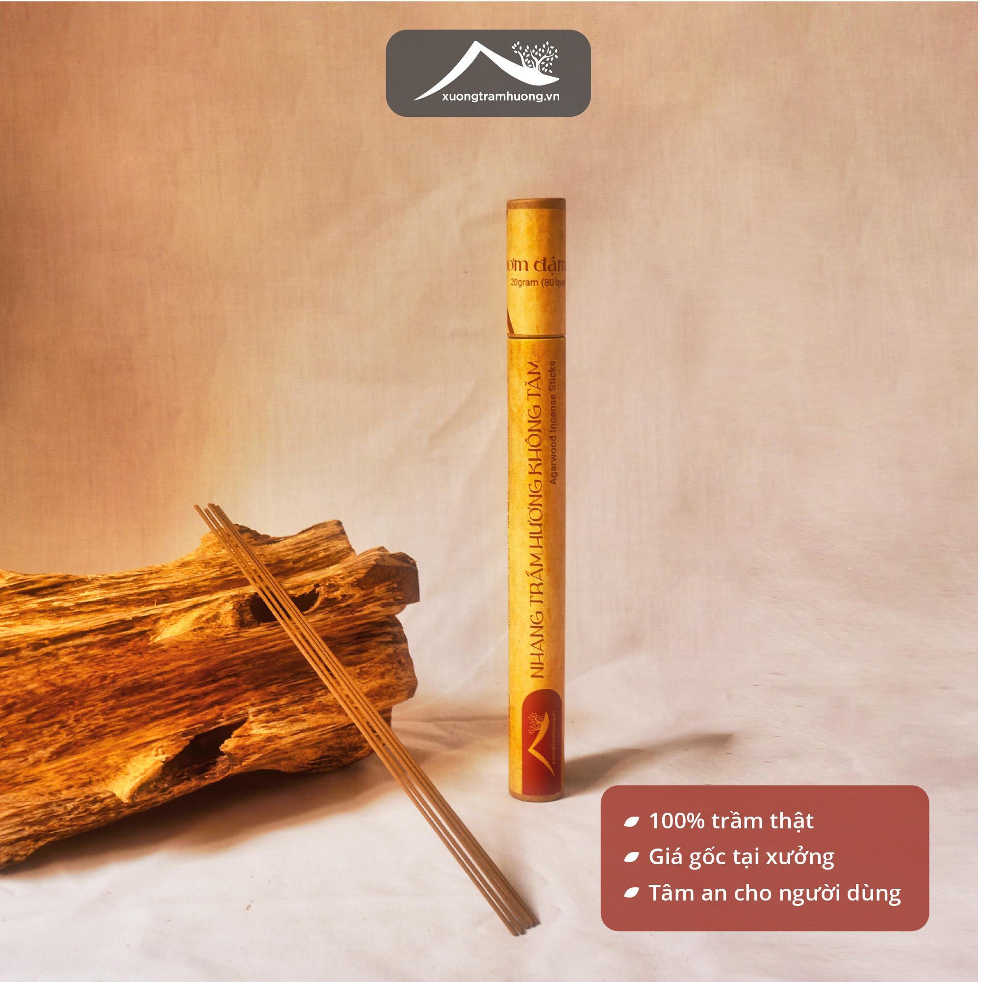 Nhang Trầm Hương Không Tăm Sạch Nguyên Chất Xưởng Trầm Hương Thơm Đậm Ít Khói Xông Nhà