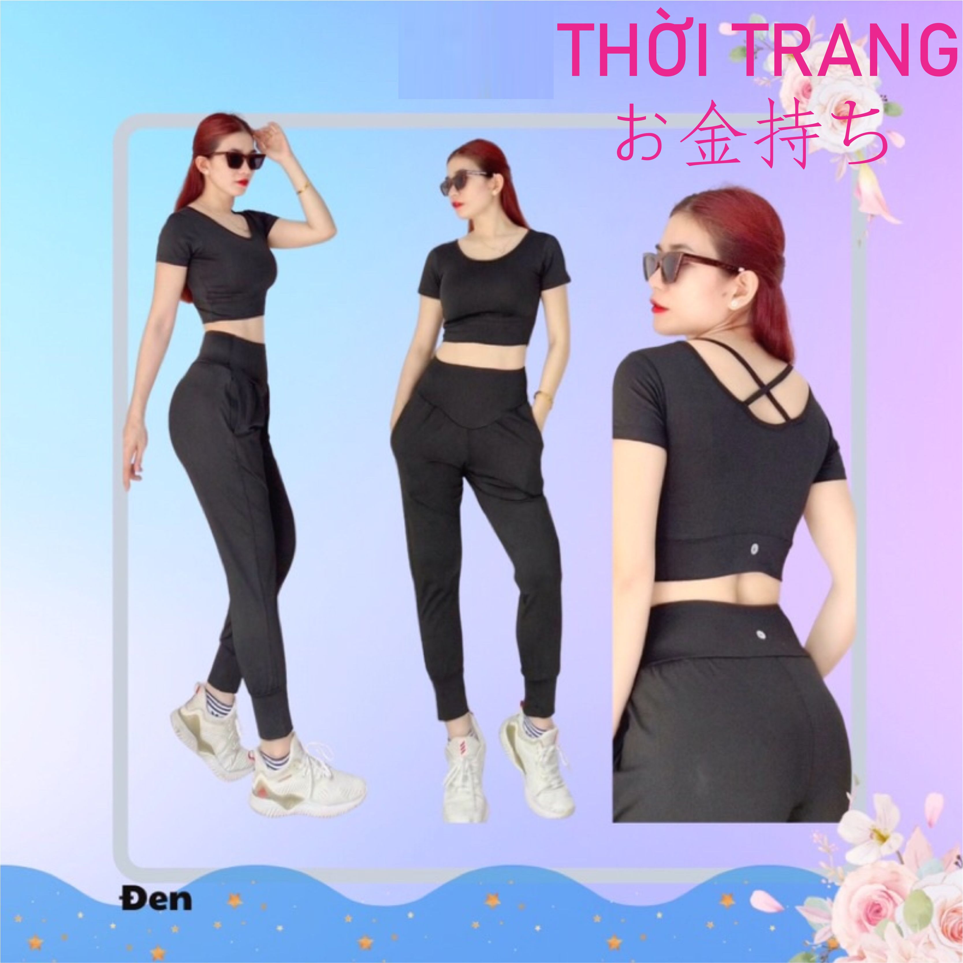 Set bộ nữ tập gyp tập yoga quần áo alibaba, áo croptop