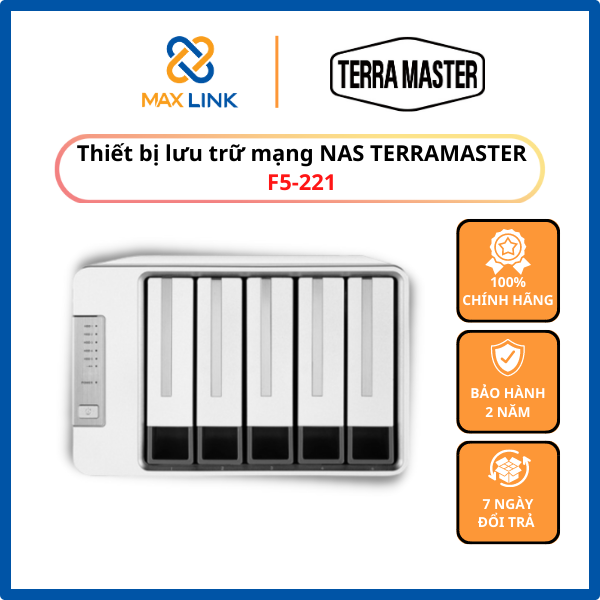 Bộ lưu trữ mạng NAS TerraMaster F5-221 - HÀNG CHÍNH HÃNG