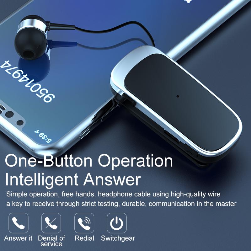 Mini Di Động Không Dây Bluetooth Tai Nghe In-Ear Báo Rung Mặc Kẹp Tay Tai Nghe Nhét Tai Tai Hoa Sen Với dây