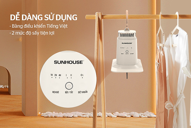 Máy Sấy Quần Áo Mini Sunhouse SHD2704 - Hàng chính hãng