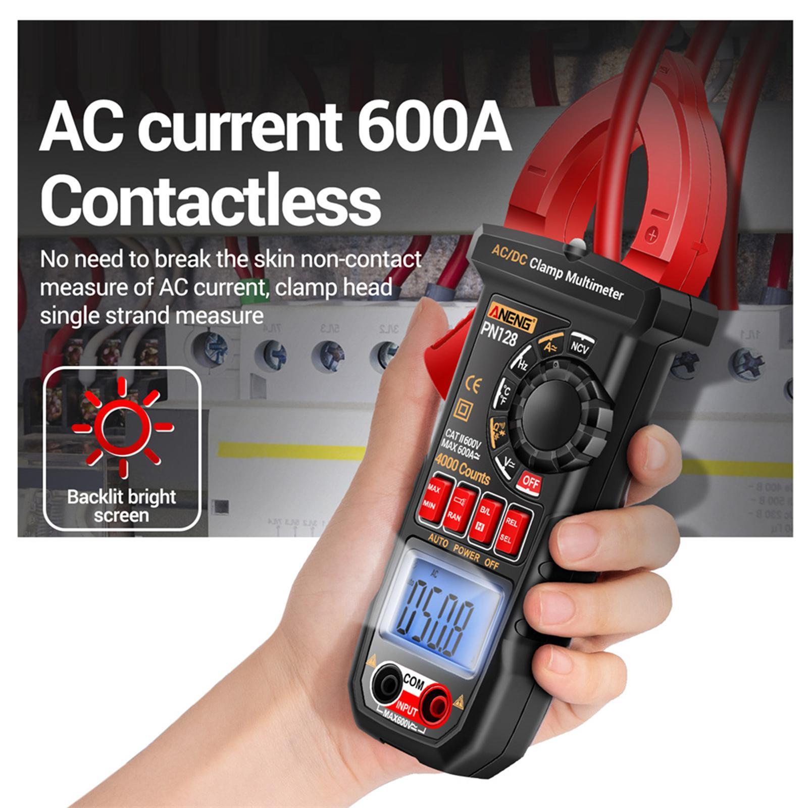 Digital Clamp Meter Voltage Tester Backlight Screen Non-contact Ncv,Resistance Voltage Meter Tool for Cars Troubleshooting Household Outlets