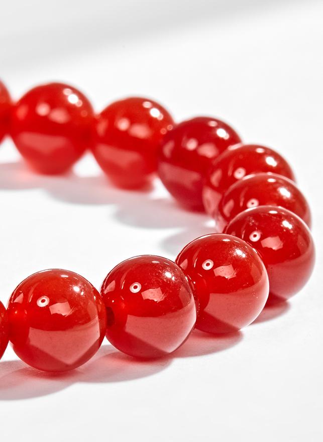 Vòng Tay Đá Mã Não Đỏ Charm Tuổi Thìn Bạc Mạ Vàng 24K