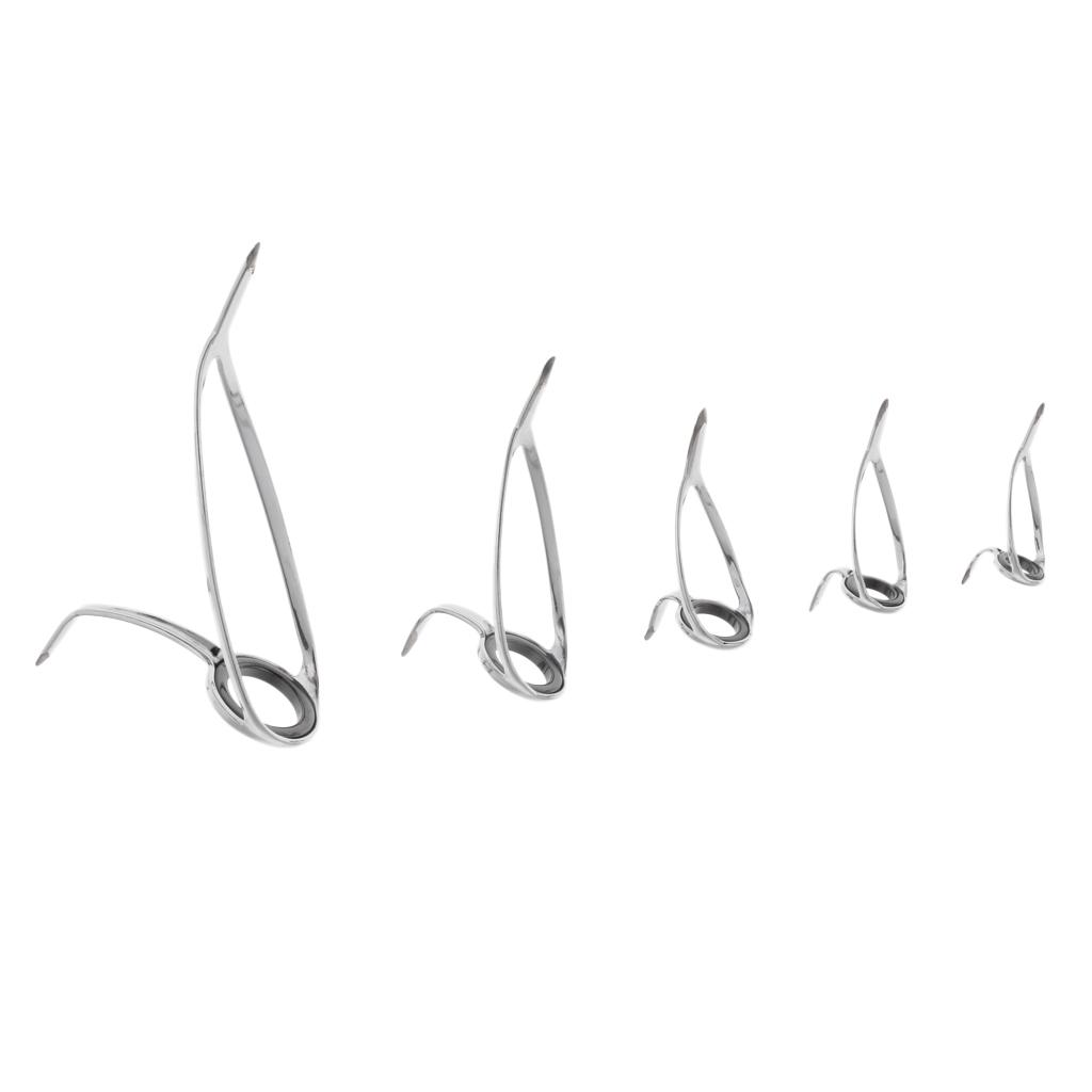 5pcs Fishing Rod Building Repair SIC Ring Spinning Casting Guides