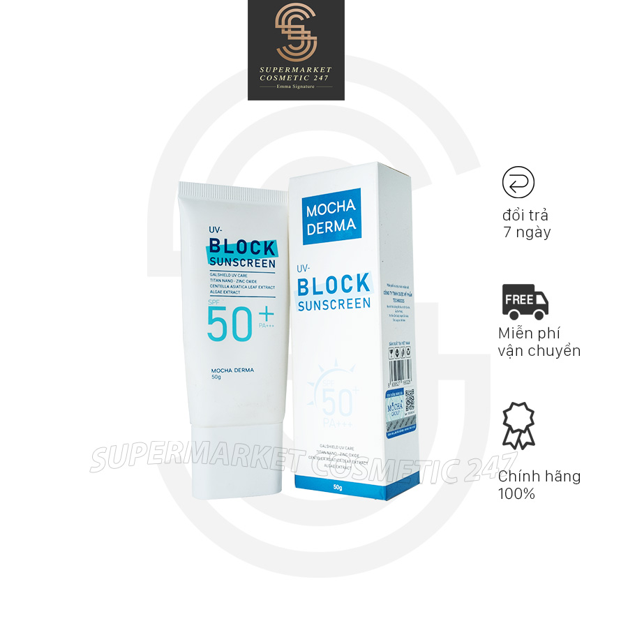 Kem chống nắng BlockSunscreeen Mocha Derma 50g