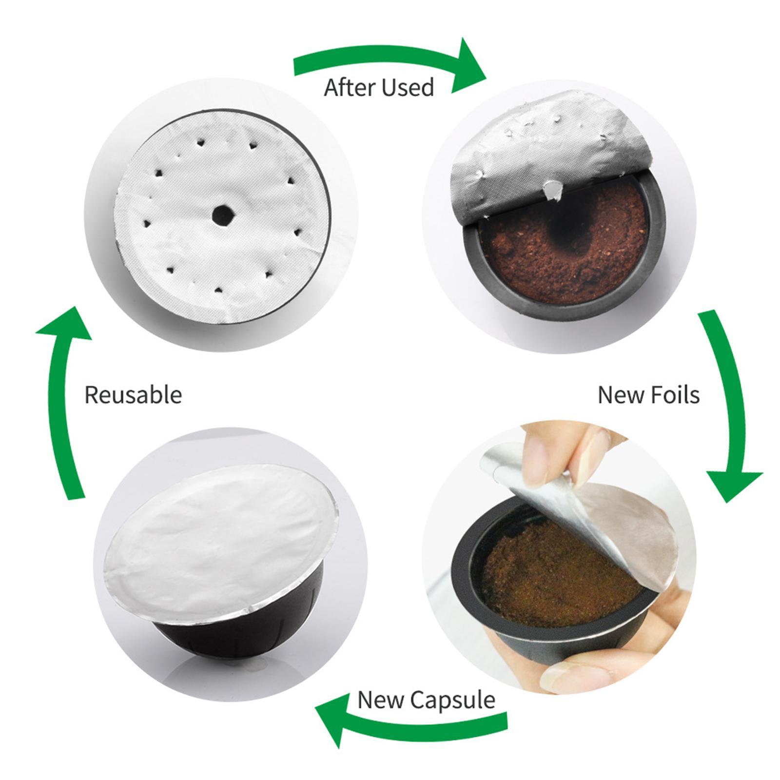 Refillable Coffee Capsule Filter Cup with Aluminum Foil Seals Coffee Maker