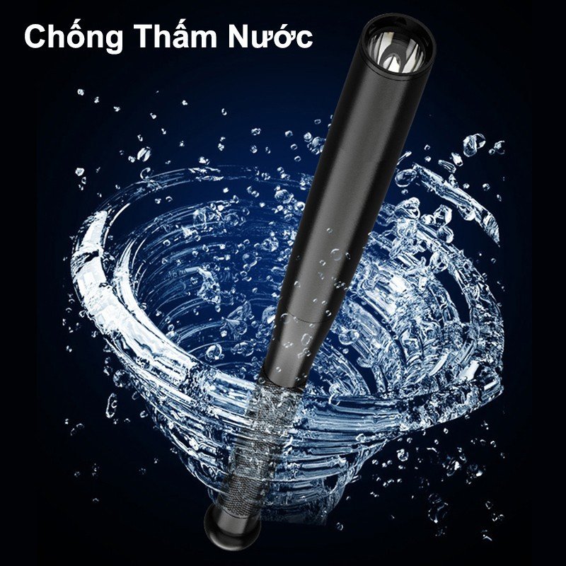 Đèn Pin Cầm Tay Gậy Bóng Chày Chống Thấm Nước. Pin sạc Lithium 2600mAh