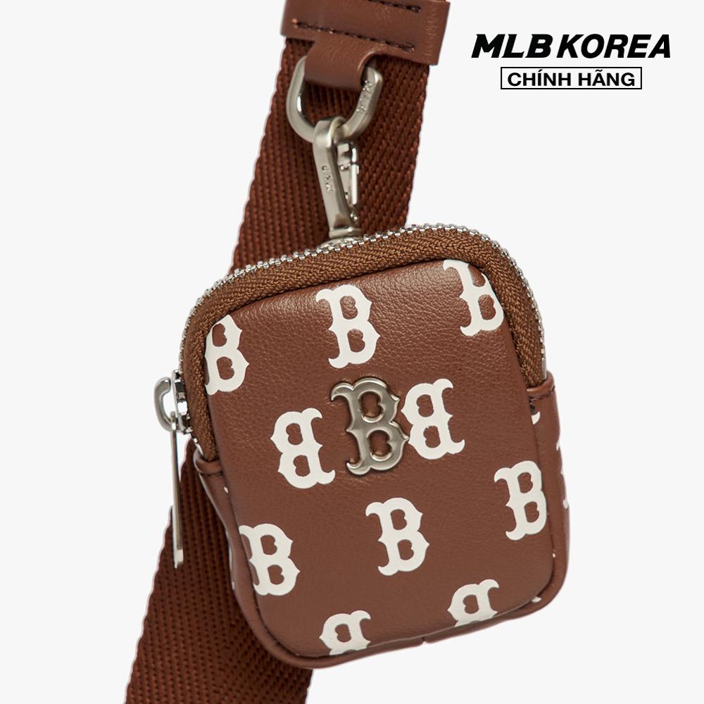 MLB - Túi đeo chéo chữ nhật Classic Monogram PU Emboss Mini 3ACRS092N