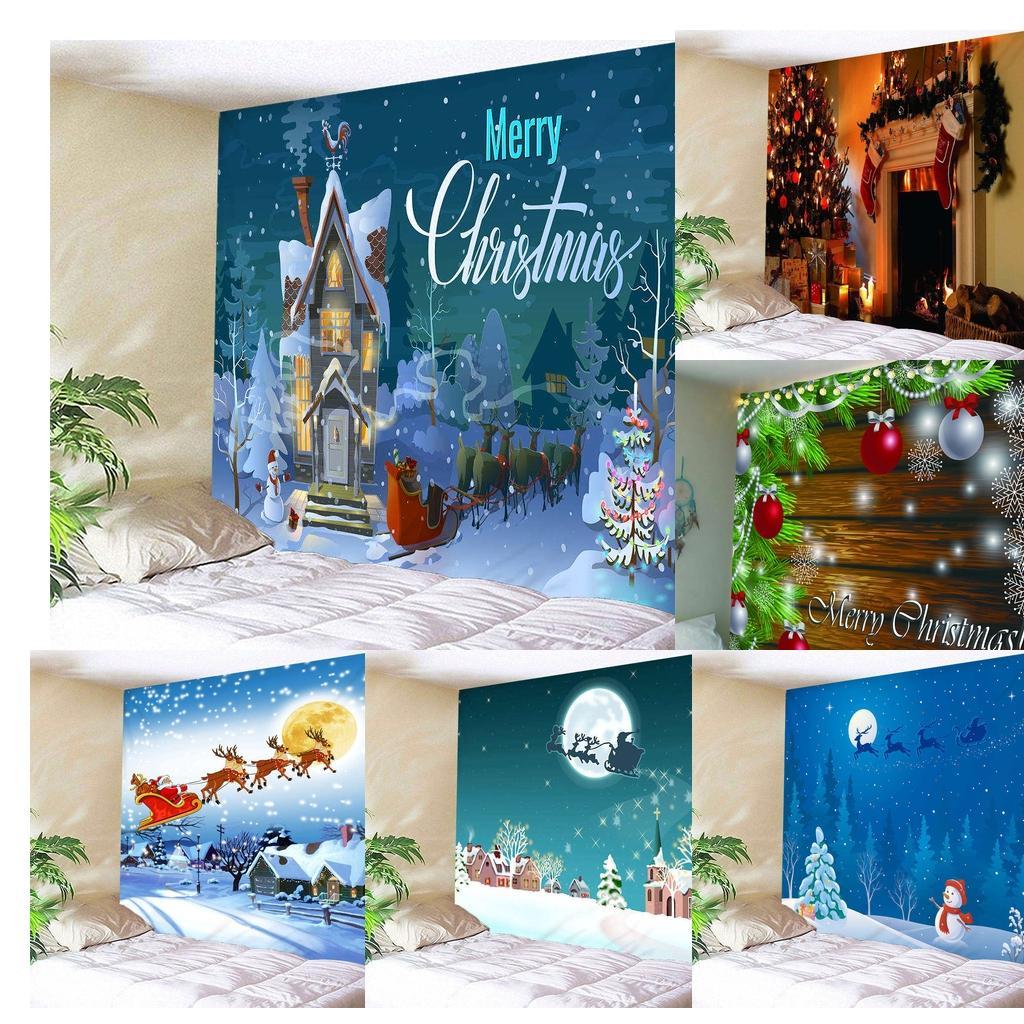 3D Christmas Tapestry Wall Hanging Bedroom Living Room Dorm Decor ...
