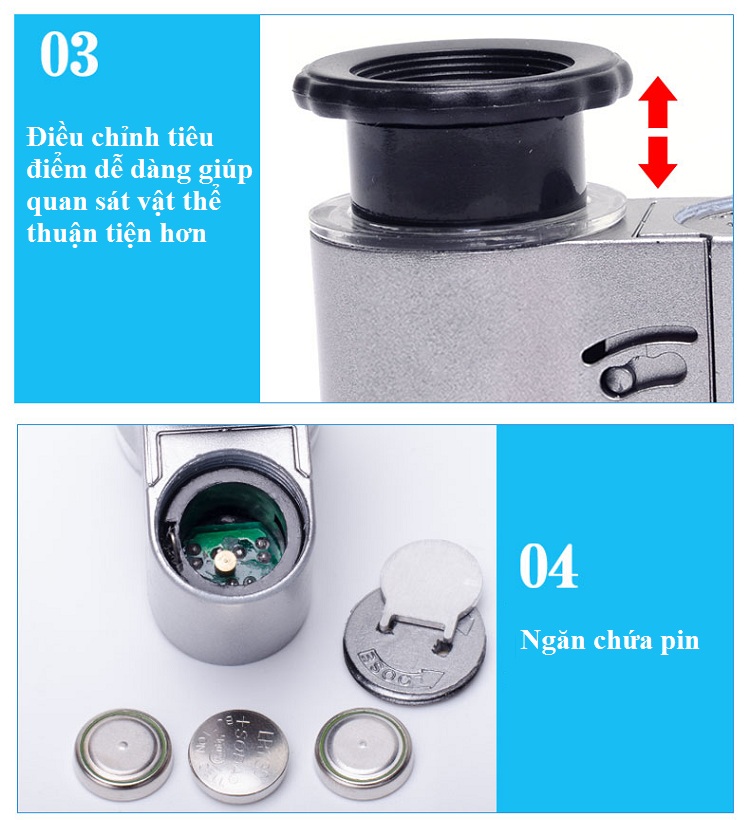 Kính lúp 65X kẹp điện thoại