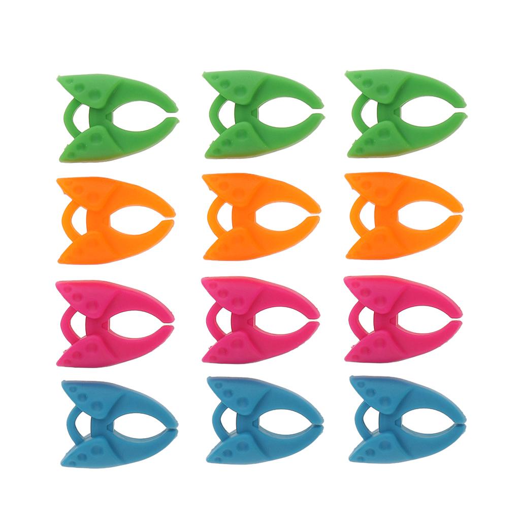 4x12 Pieces Assorted Color Bobbin Holders Clips