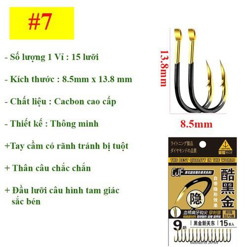 Lưỡi câu cá CJ Seiko Nhật Bản  Cao Cấp Chuyên Câu Đài, Câu Đơn
