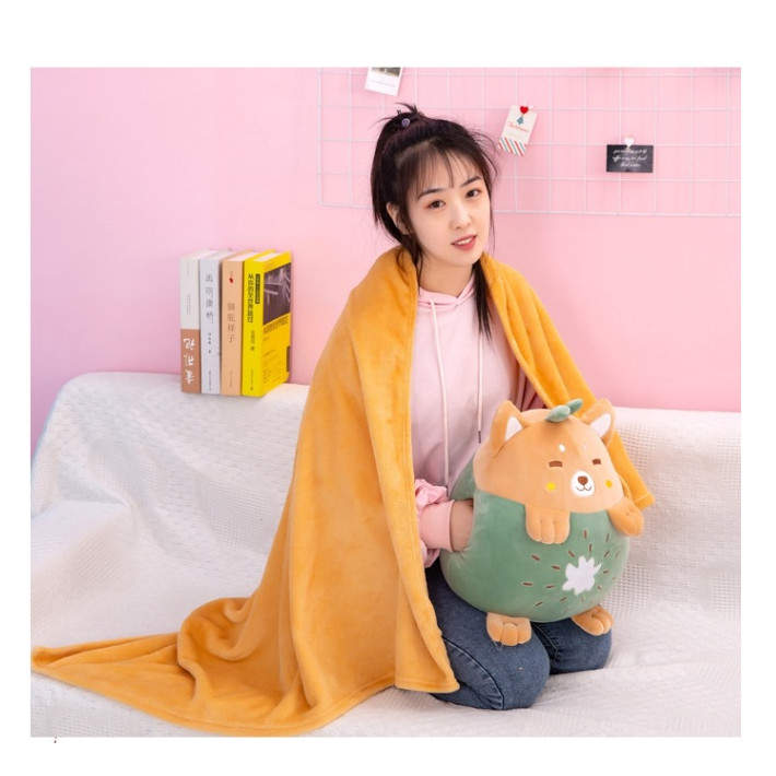 Chăn gối văn phòng thú bông có ủ tay