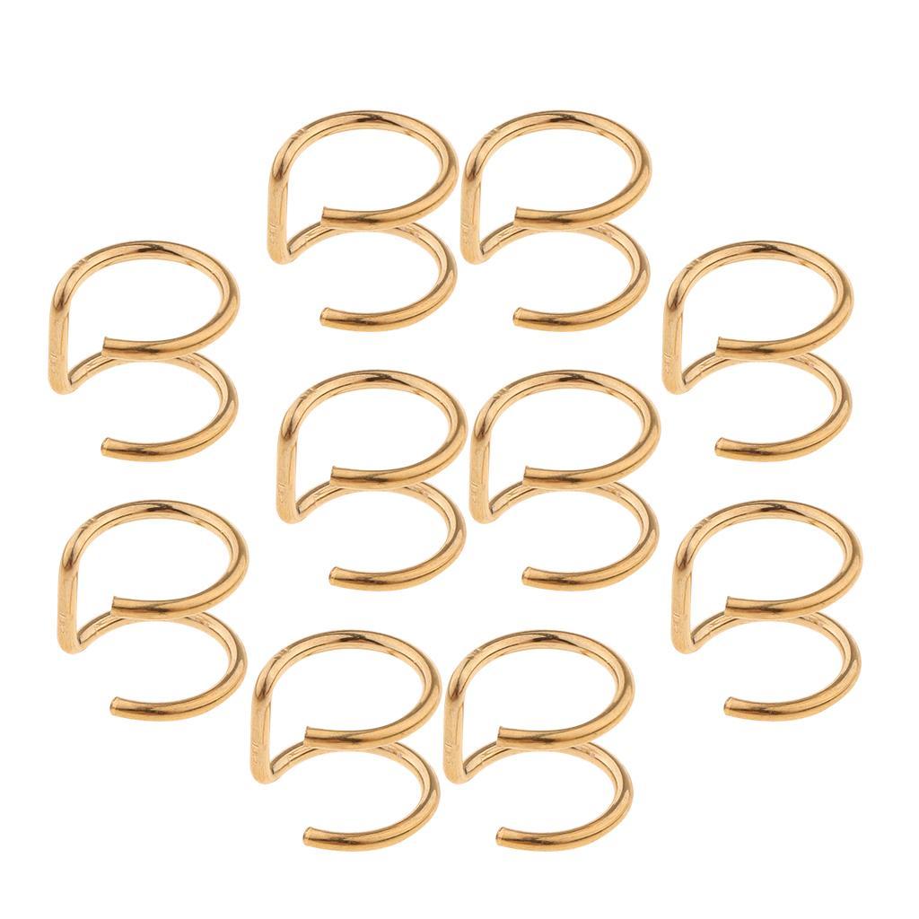 10 Pieces Stainless Steel Clip On Ear Loop Ring Non-piercing
