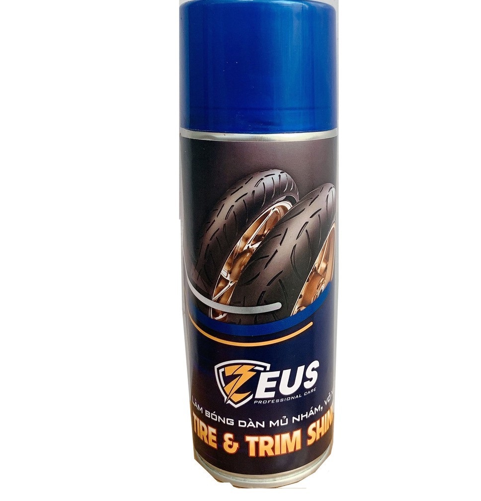 Chai xịt phục hồi nhựa nhám, làm bóng vỏ Zeus dung tích 400ml