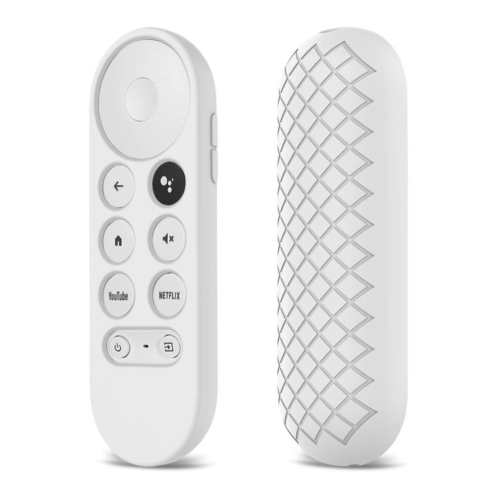 MỚI NHẤT Vỏ silicon mềm chống trượt cho điều khiển từ xa Chromecast Vỏ bảo vệ cho Google TV 2020 Điều khiển từ xa bằng giọng nói Màu sắc: Trắng