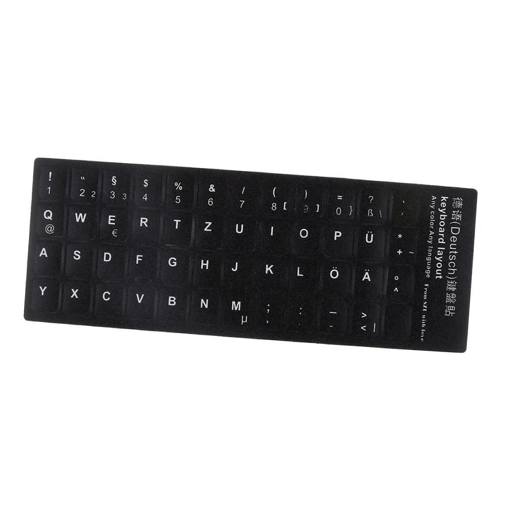 German Matte Keyboard Cover Sticker Protector for 10-17" Notebook Tablet Laptop