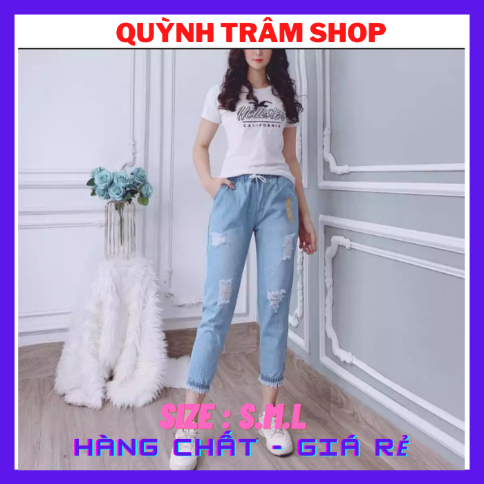 Quần Baggy Jean Nữ Bo Lai Tua