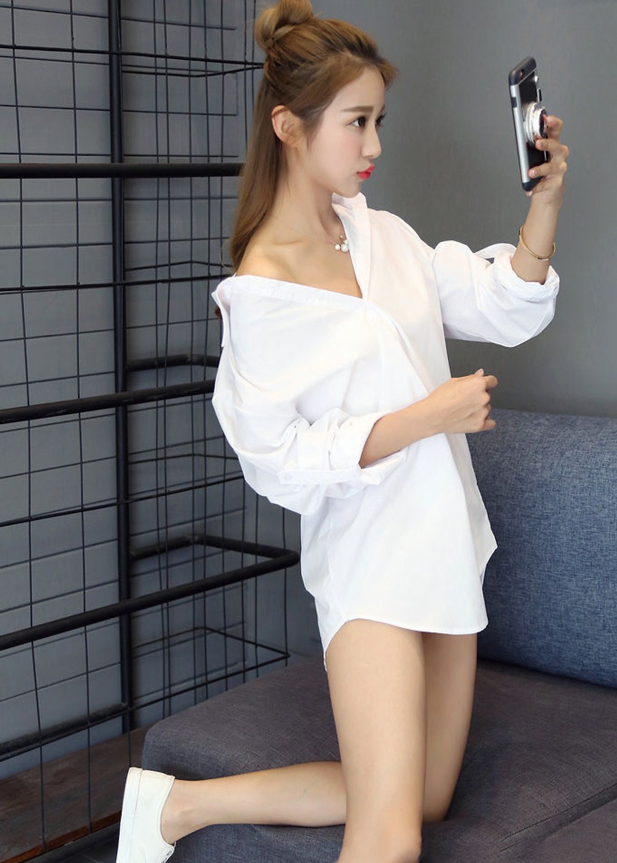 Sơ mi nữ mặc giấu quần Haint Boutique 165