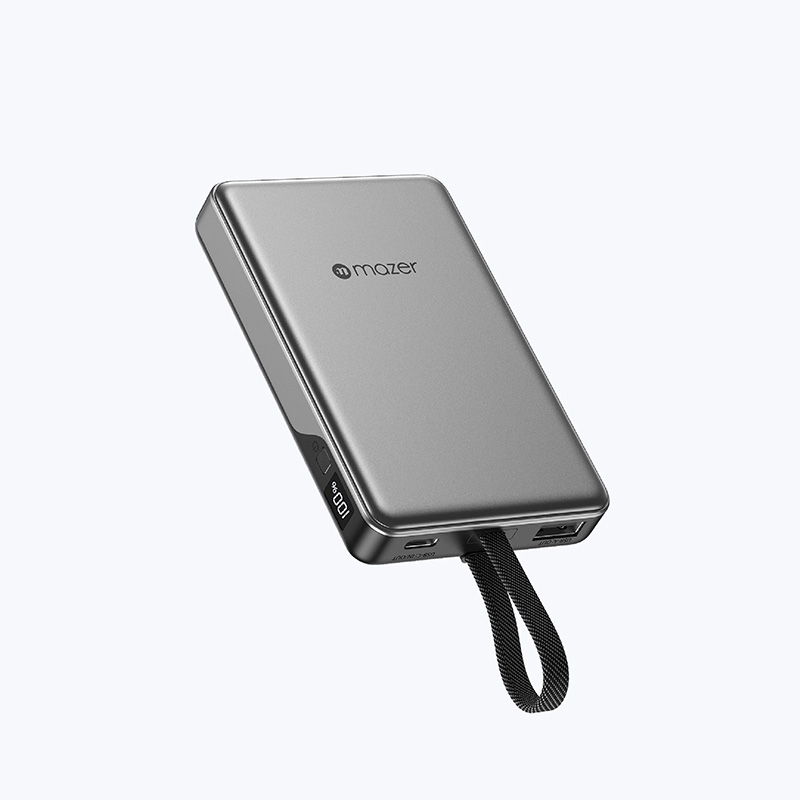 Pin Dự Phòng MAZER PowerCharge LINK 35W 10.000 mAh Tích Hợp Cáp Sạc USB-C Chứng nhận CCC 01 x USB-C 01 x USB-A Hàng Chính Hãng