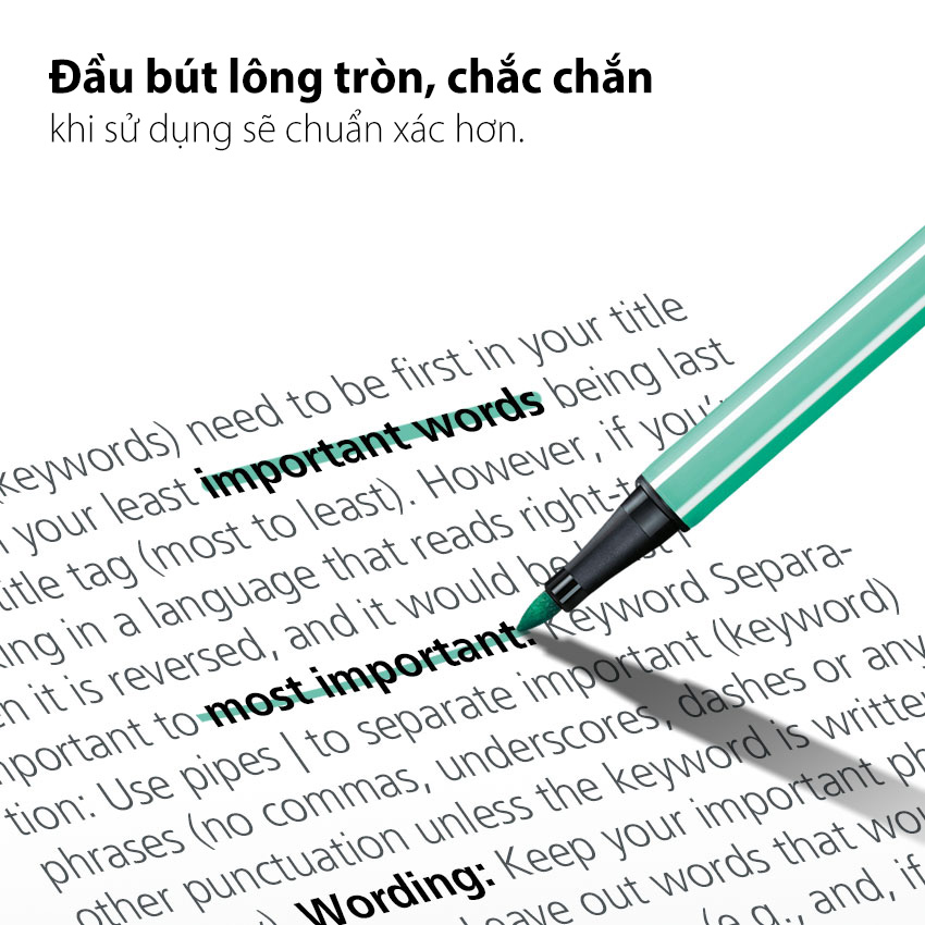 Bút lông màu Stabilo Pen 68 Maker - 1.0mm - Màu xanh mint natural (Eucalyptus - 12)