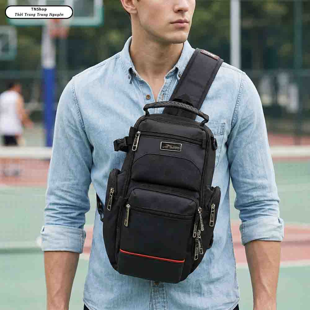 Túi Đeo Chéo Xbags Apex XB 9103 - Túi Bao Tử Thời Trang, Vải Chống Nước Cao Cấp, Nhiều Ngăn Tiện Lợi Đựng iPad, Phong Cách Cá Tính