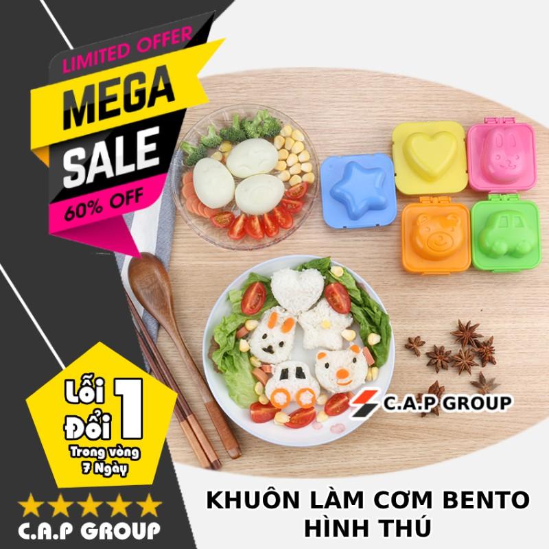 Khuôn làm cơm hình thú cho bé, Set 6 khuôn cơm tạo hình, Khuôn ép cơm Bento cơm nắm