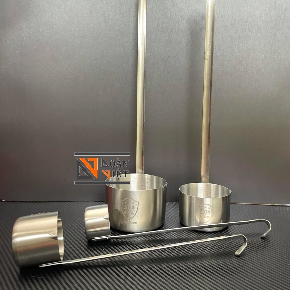 VÁ GÁO MUÔI MUỖNG đong định lượng CÁN DÀI - INOX SUS 304 SIÊU ĐẸP. Dụng cụ định lượng chiết xuất nguyên liệu cho chế biến, pha chế và nấu ăn TIỆN LỢI